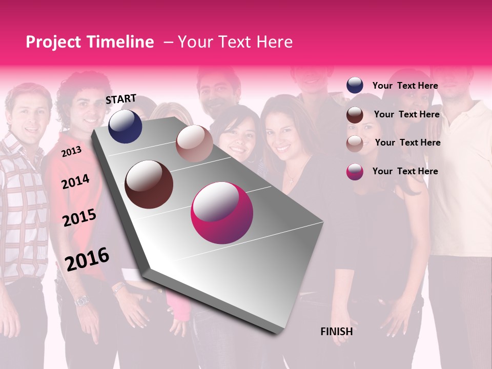 Informal Team Smiley PowerPoint Template