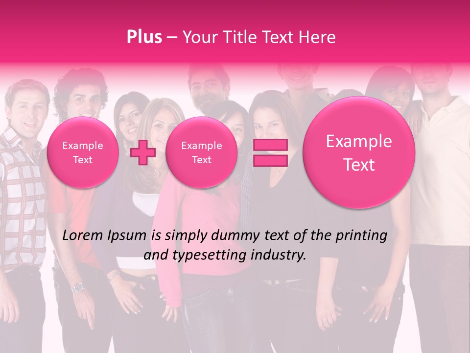 Informal Team Smiley PowerPoint Template