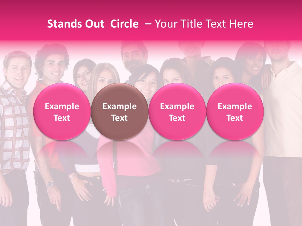 Informal Team Smiley PowerPoint Template
