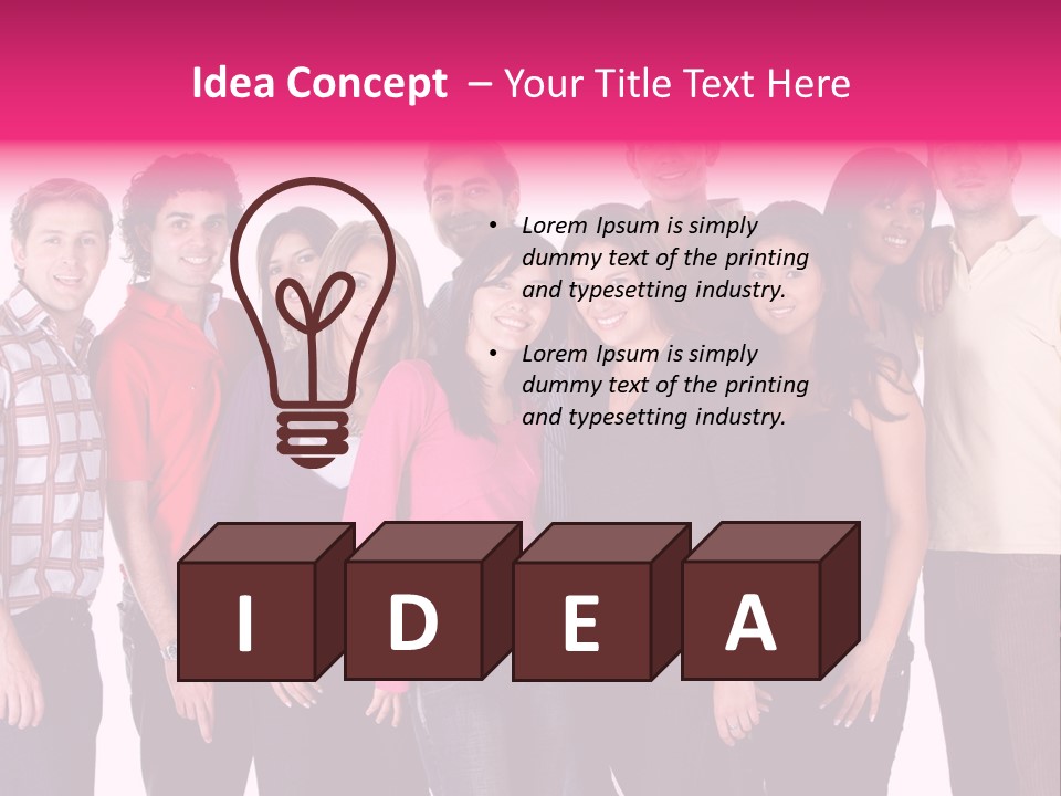 Informal Team Smiley PowerPoint Template