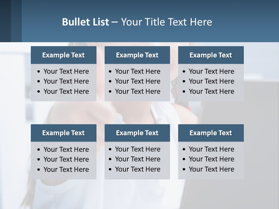 Women Young Group PowerPoint Template