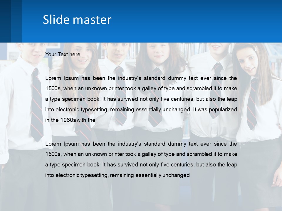 Secondary Male Concentrating PowerPoint Template