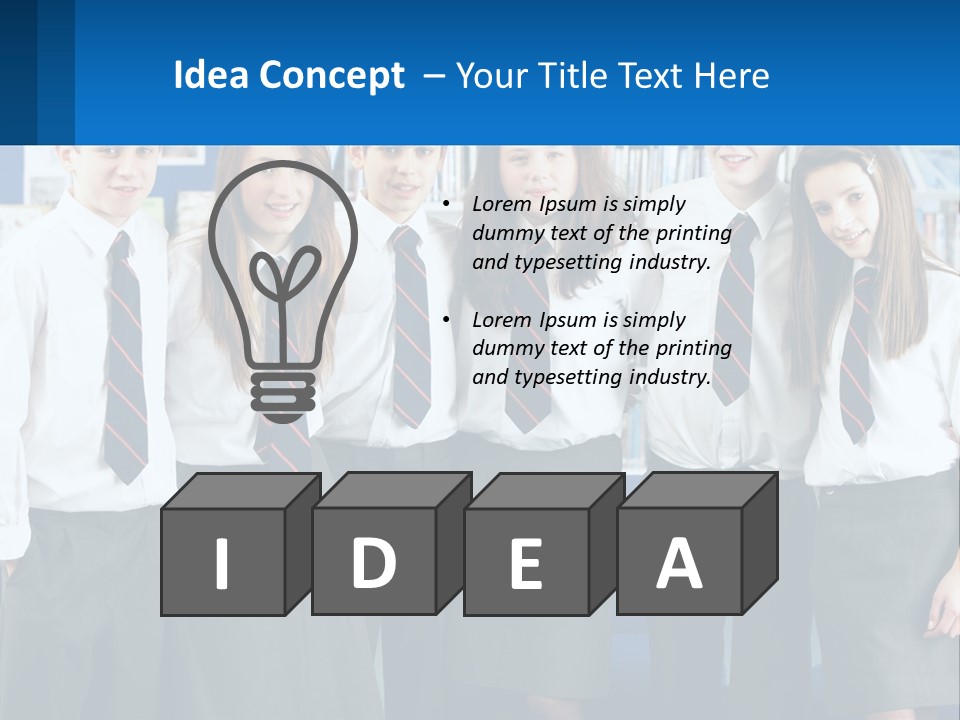 Secondary Male Concentrating PowerPoint Template