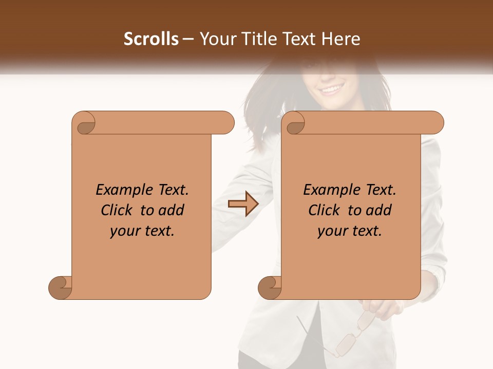 White Sand Portrait PowerPoint Template