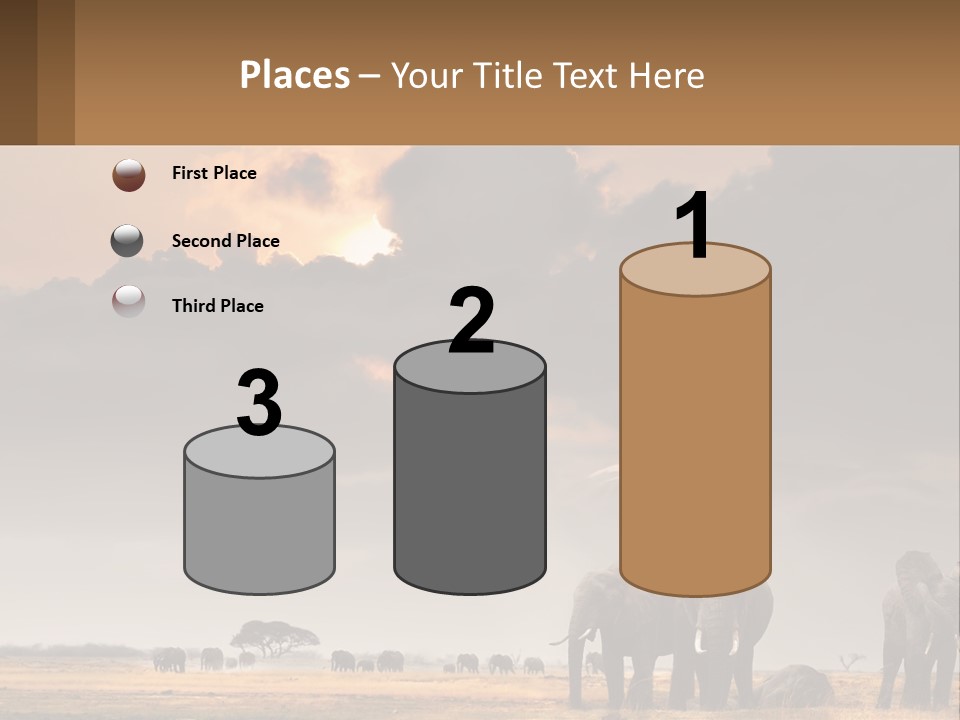 Coastal Caucasian Elderly PowerPoint Template