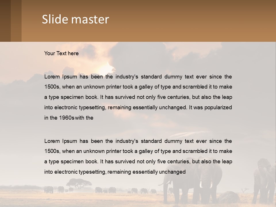 Coastal Caucasian Elderly PowerPoint Template