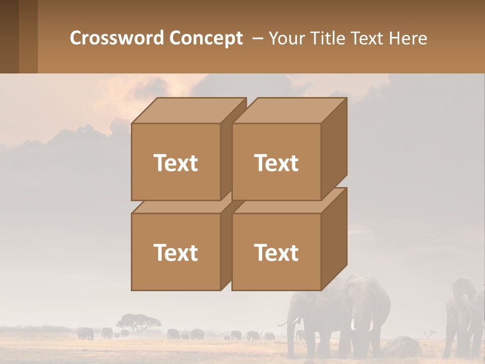 Coastal Caucasian Elderly PowerPoint Template