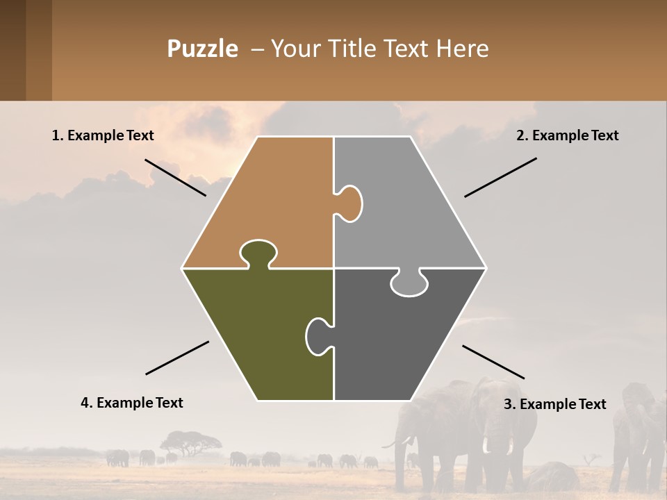 Coastal Caucasian Elderly PowerPoint Template