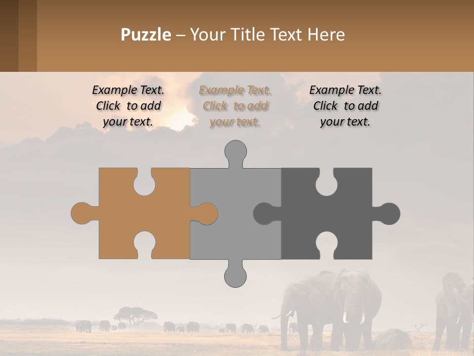 Coastal Caucasian Elderly PowerPoint Template