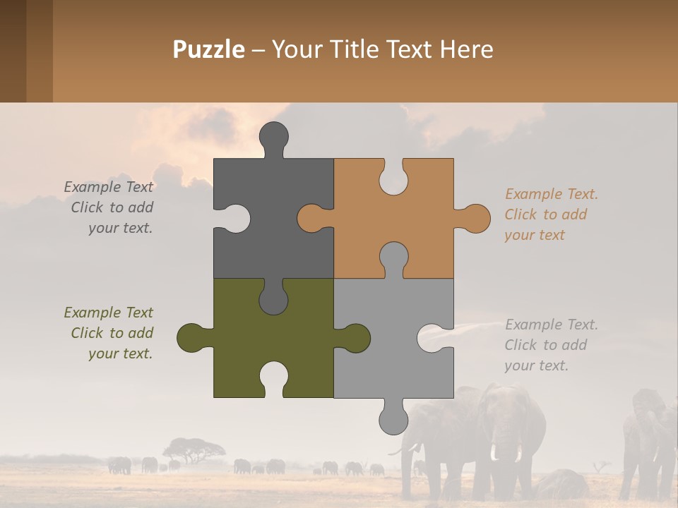 Coastal Caucasian Elderly PowerPoint Template