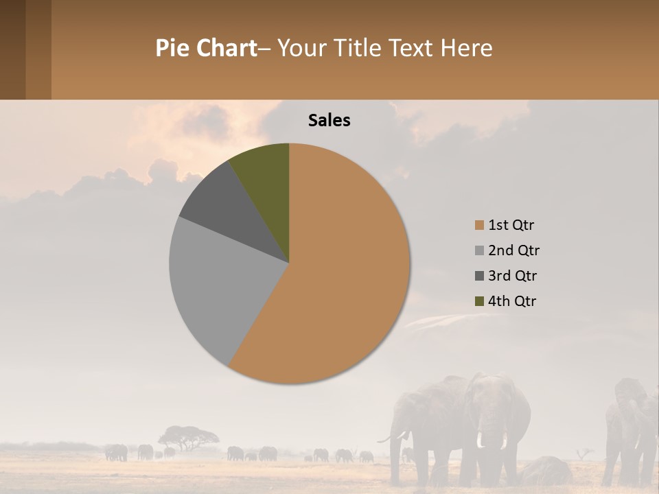 Coastal Caucasian Elderly PowerPoint Template