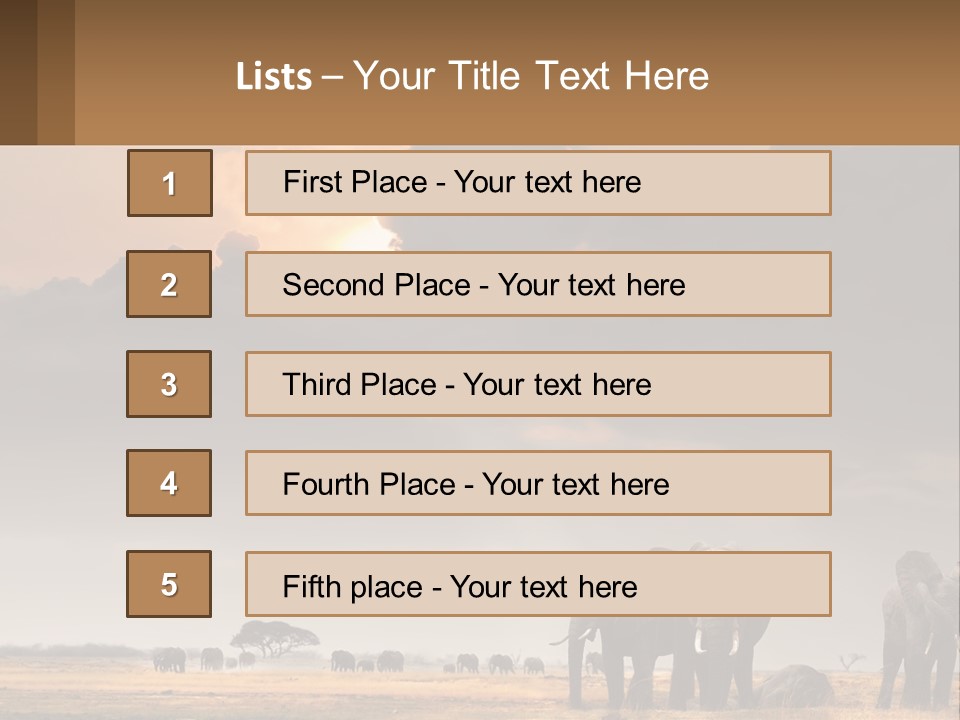 Coastal Caucasian Elderly PowerPoint Template