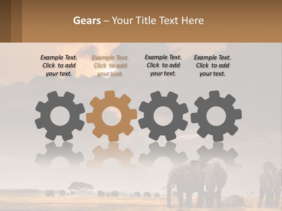 Coastal Caucasian Elderly PowerPoint Template