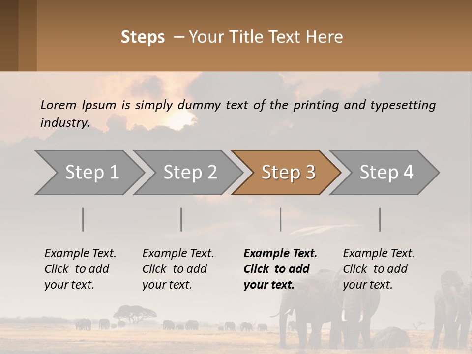 Coastal Caucasian Elderly PowerPoint Template