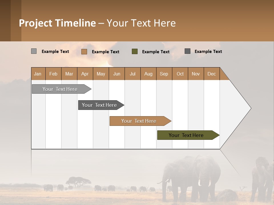 Coastal Caucasian Elderly PowerPoint Template