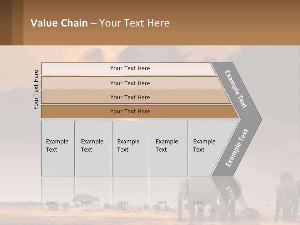 Coastal Caucasian Elderly PowerPoint Template