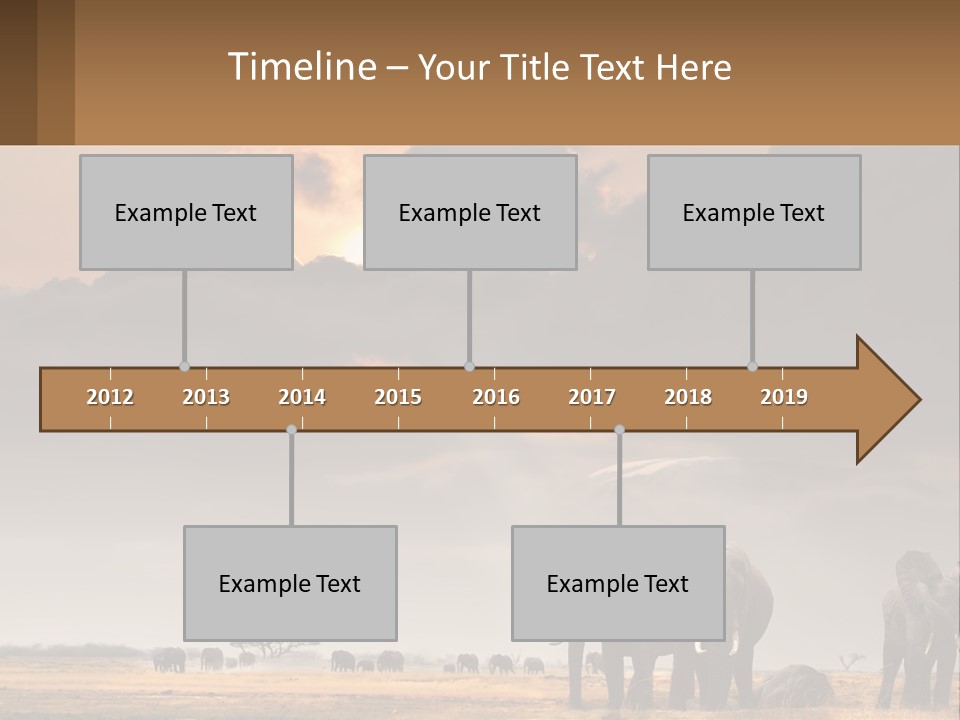 Coastal Caucasian Elderly PowerPoint Template