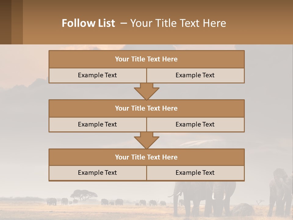 Coastal Caucasian Elderly PowerPoint Template