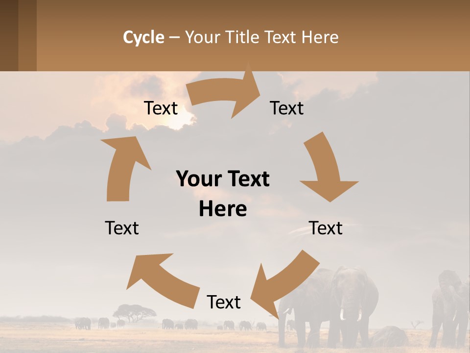 Coastal Caucasian Elderly PowerPoint Template