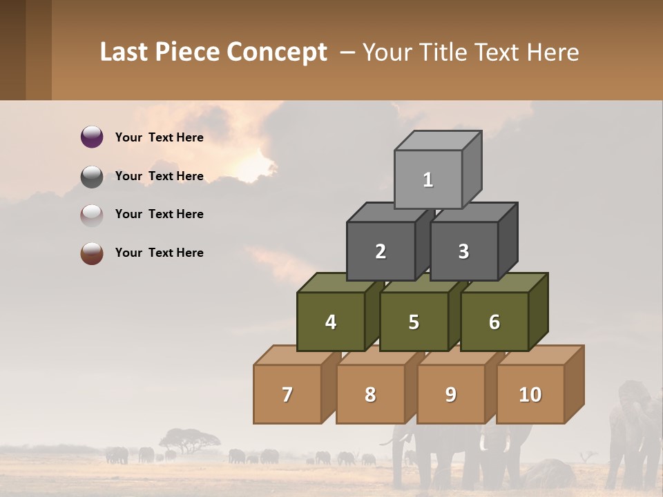 Coastal Caucasian Elderly PowerPoint Template