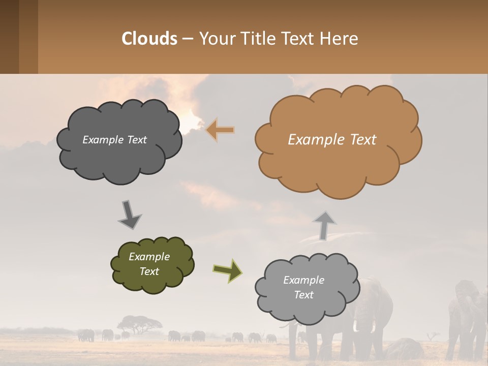 Coastal Caucasian Elderly PowerPoint Template