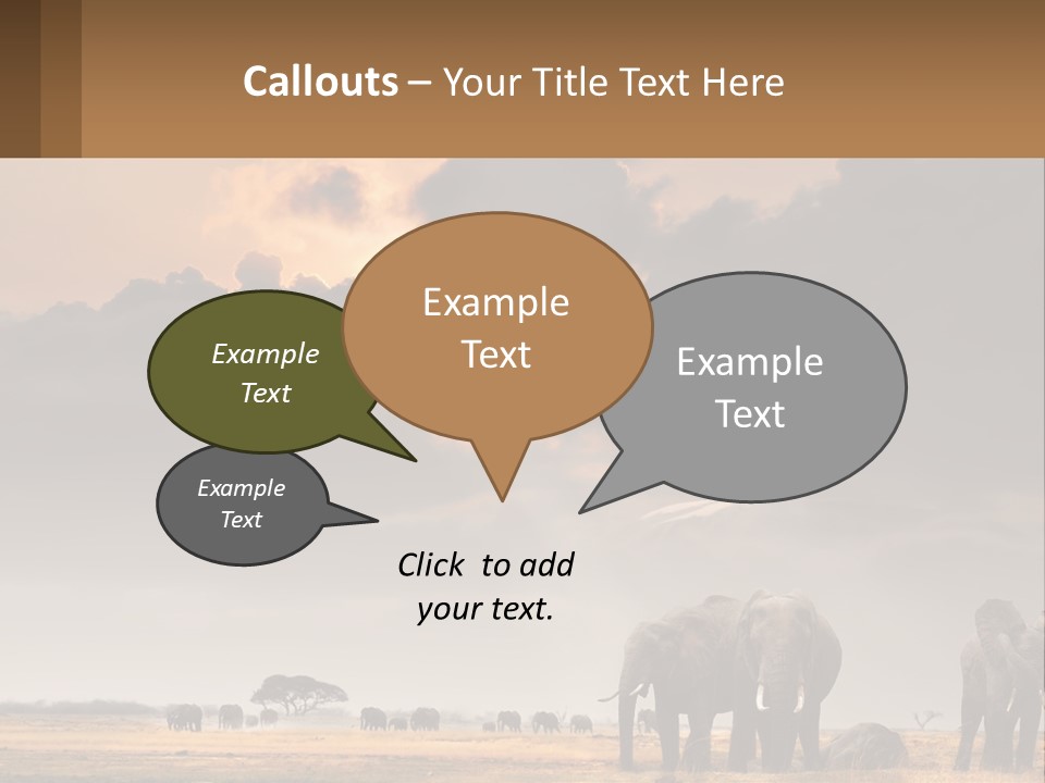 Coastal Caucasian Elderly PowerPoint Template