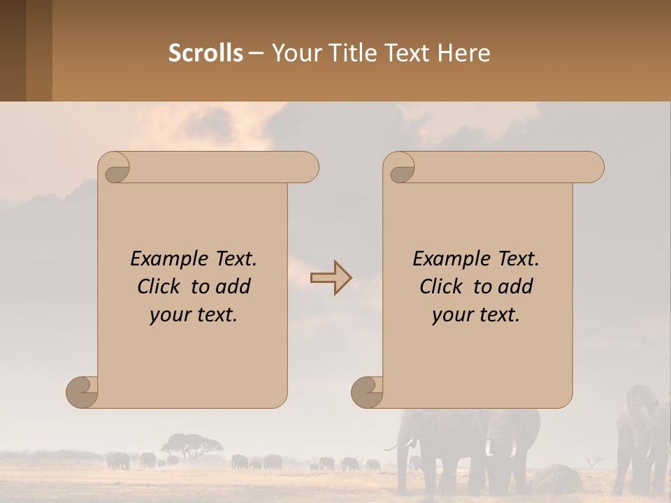Coastal Caucasian Elderly PowerPoint Template
