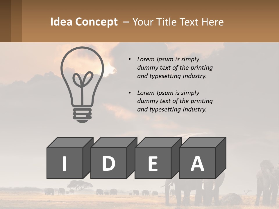 Coastal Caucasian Elderly PowerPoint Template