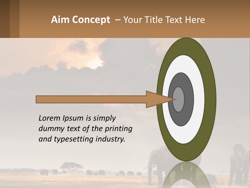 Coastal Caucasian Elderly PowerPoint Template