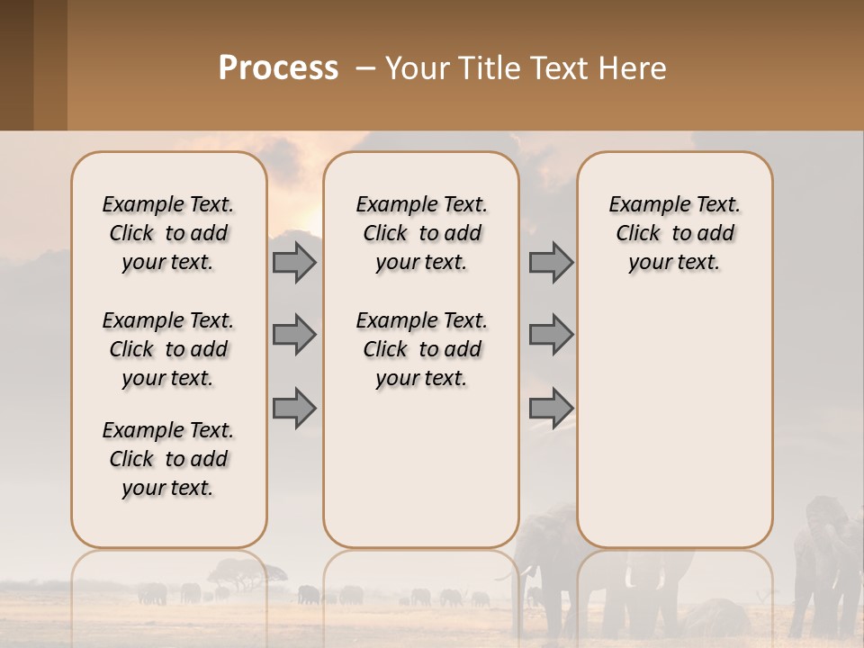 Coastal Caucasian Elderly PowerPoint Template