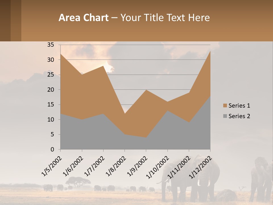 Coastal Caucasian Elderly PowerPoint Template