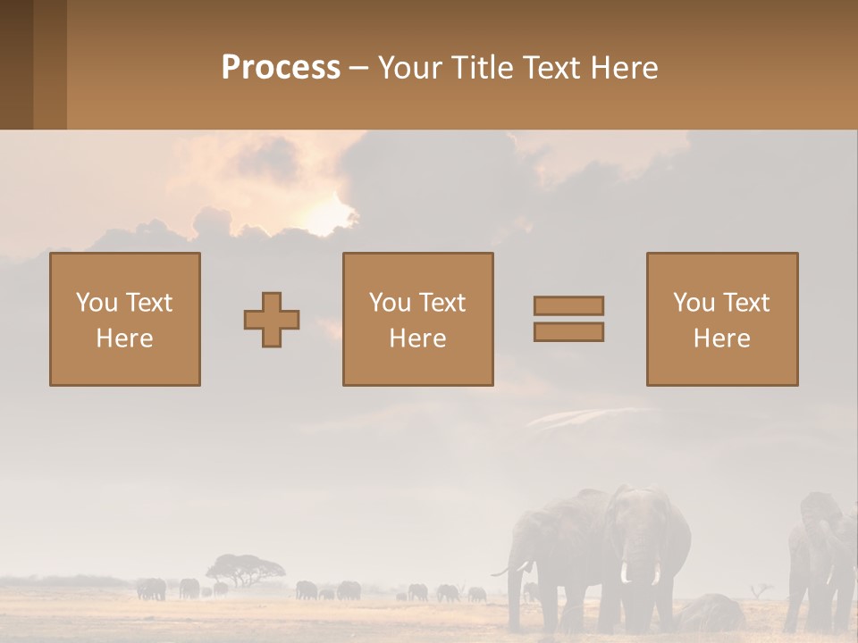Coastal Caucasian Elderly PowerPoint Template