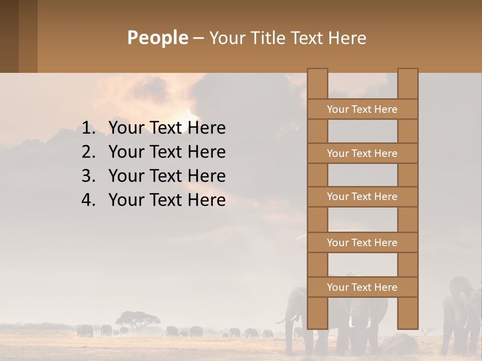 Coastal Caucasian Elderly PowerPoint Template