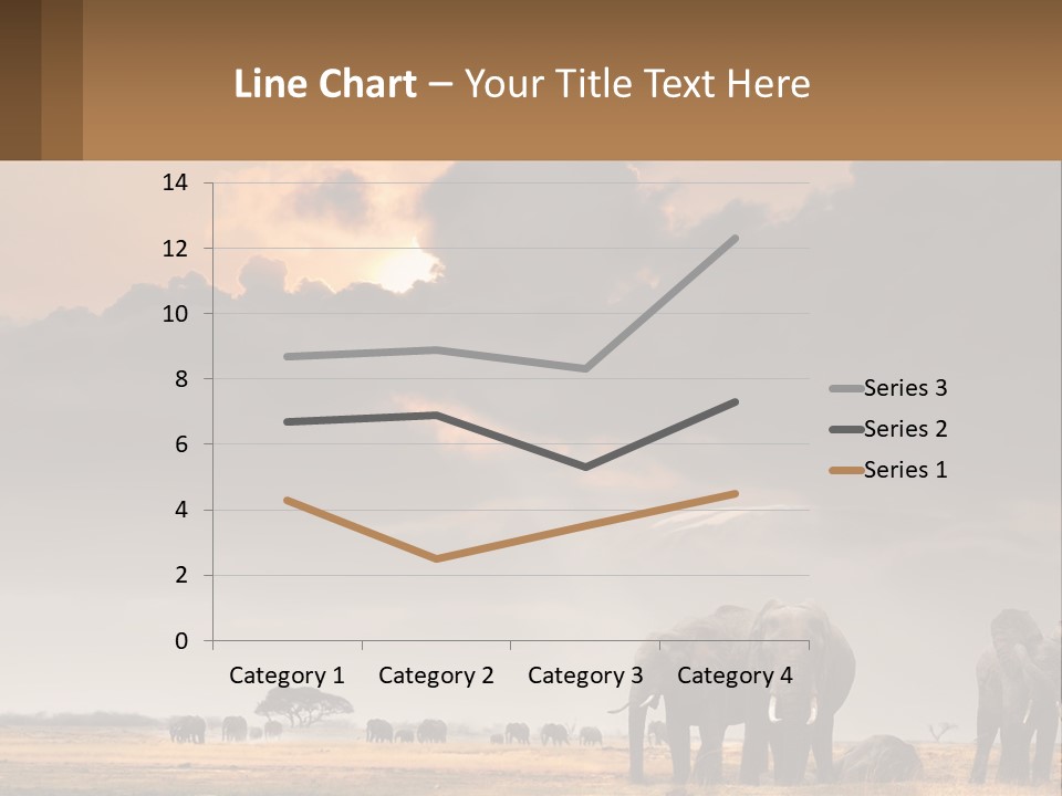 Coastal Caucasian Elderly PowerPoint Template