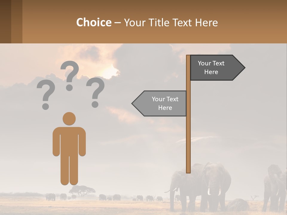 Coastal Caucasian Elderly PowerPoint Template