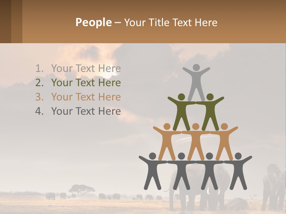 Coastal Caucasian Elderly PowerPoint Template