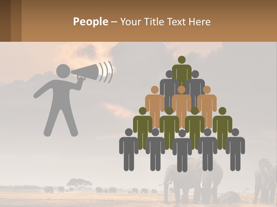 Coastal Caucasian Elderly PowerPoint Template