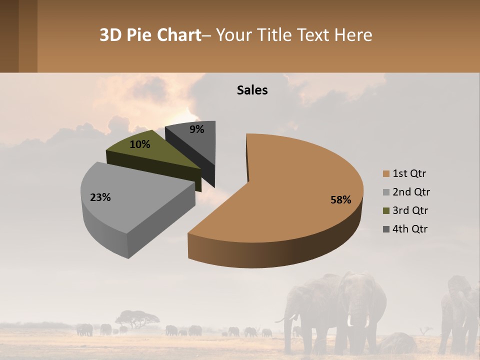 Coastal Caucasian Elderly PowerPoint Template