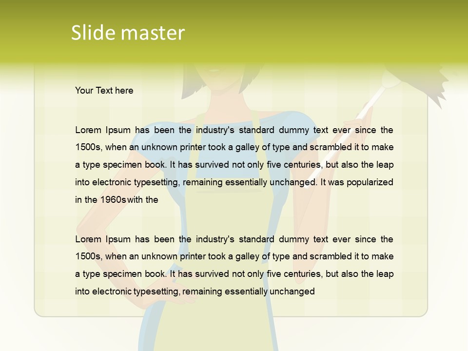 Duster Cleaning Dusting PowerPoint Template