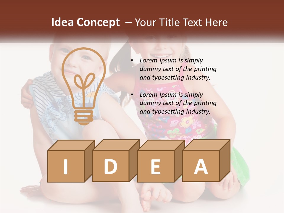 Sister Boy Innocence PowerPoint Template