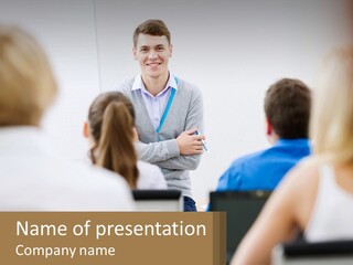 Woman Outside Two PowerPoint Template