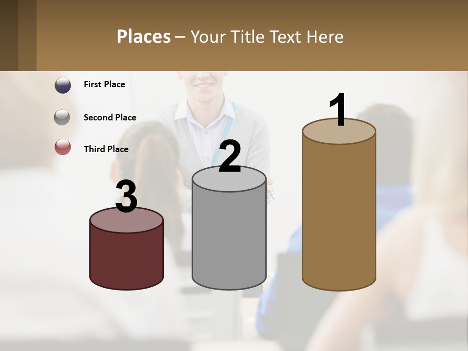 Woman Outside Two PowerPoint Template