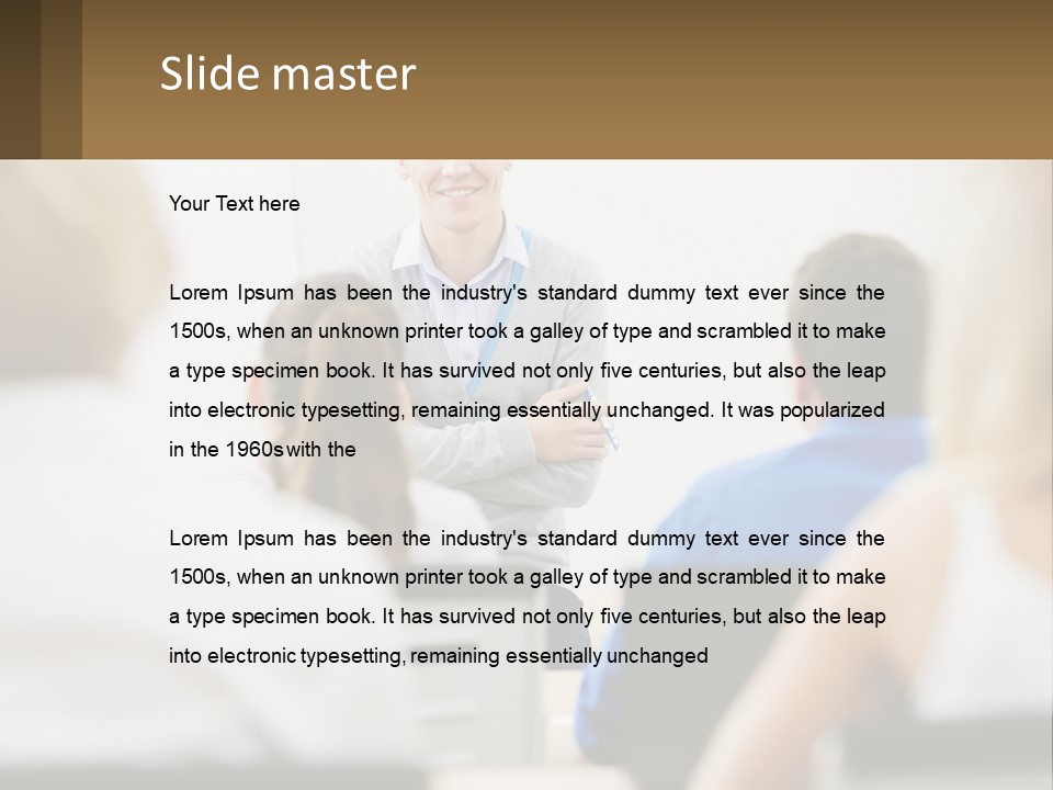 Woman Outside Two PowerPoint Template