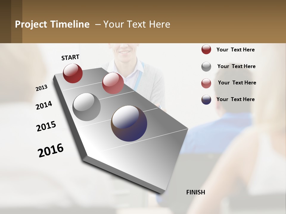 Woman Outside Two PowerPoint Template