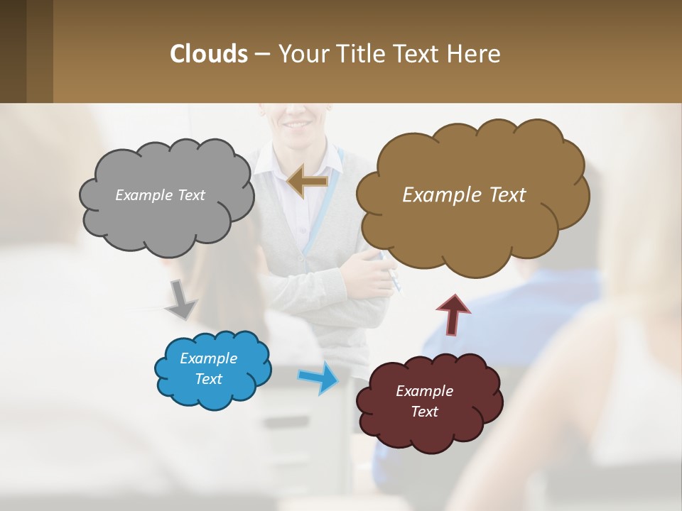 Woman Outside Two PowerPoint Template