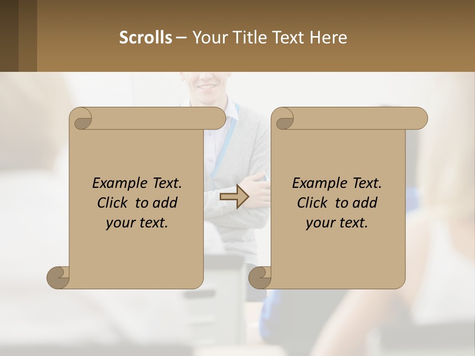 Woman Outside Two PowerPoint Template