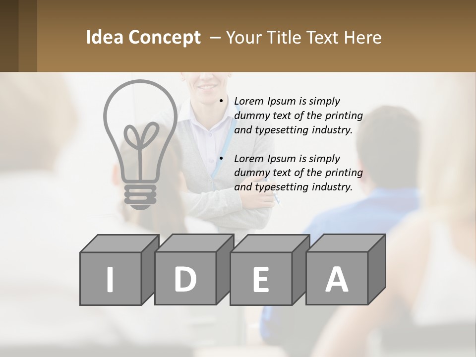 Woman Outside Two PowerPoint Template