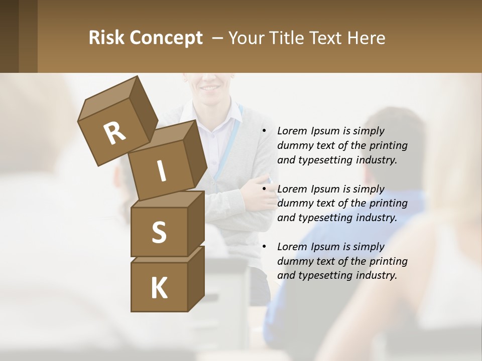 Woman Outside Two PowerPoint Template