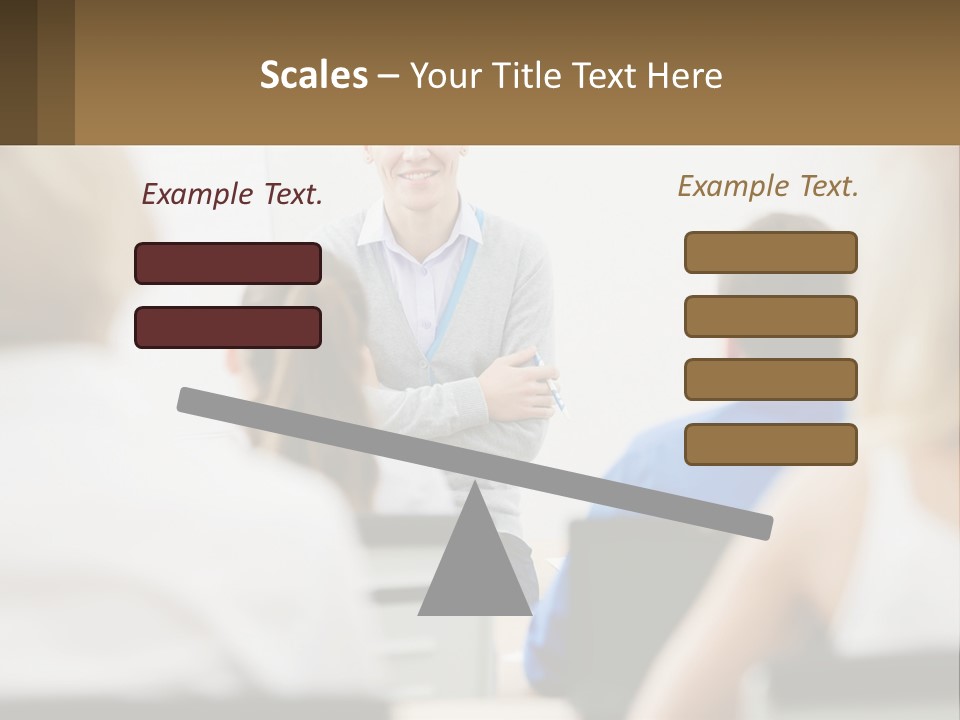 Woman Outside Two PowerPoint Template