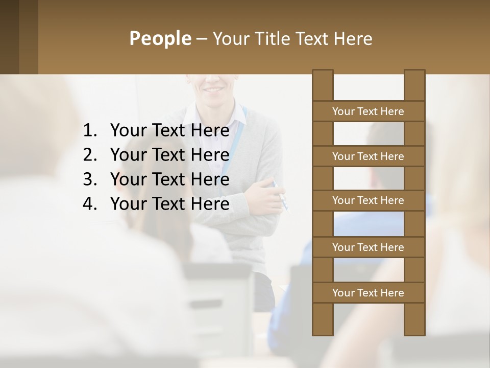 Woman Outside Two PowerPoint Template